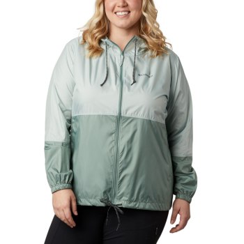 Columbia Flash Forward Windbreaker Plus Size, Chamarras Verdes Para Mujer | 635274-JUW